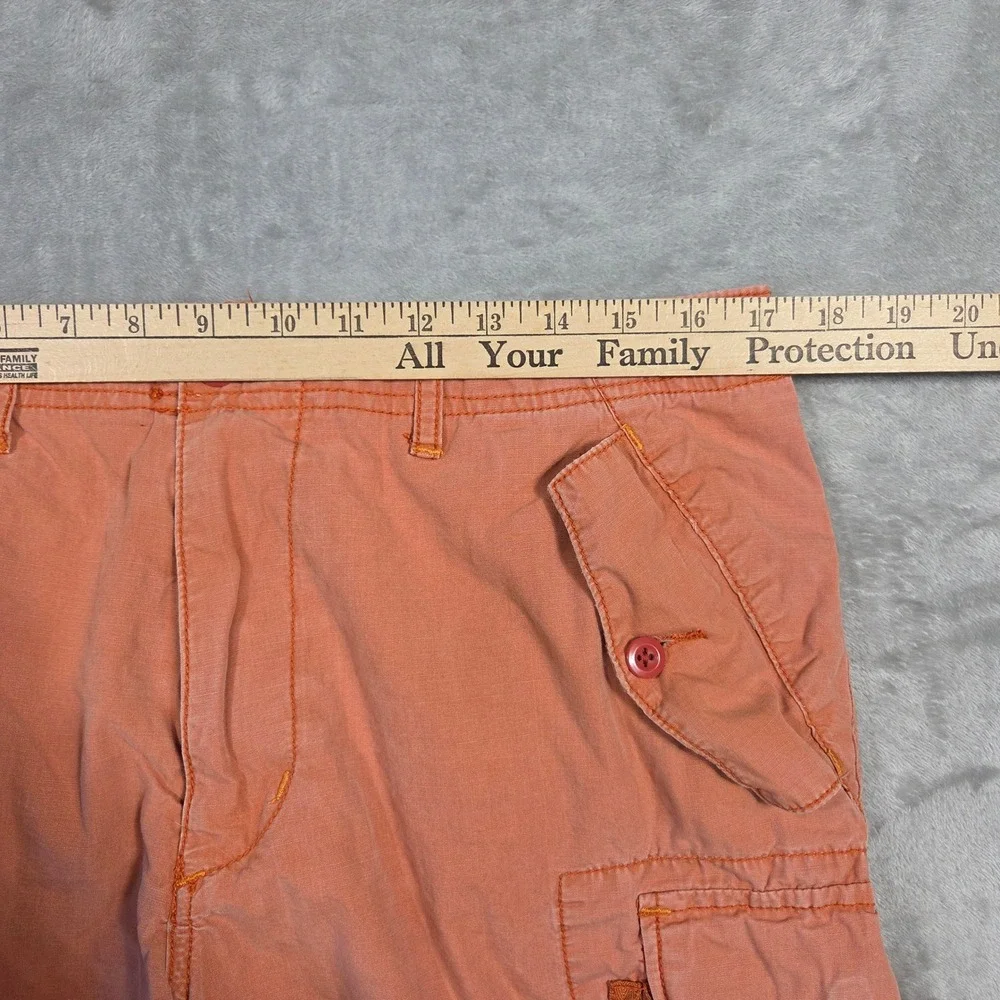 Polo by Ralph Lauren Surplus Fit Cargo Shorts Mens 33 Salmon Orange Y2k Preppy‎